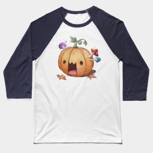 Startled Shroomy Autumn Pumpkin Baseball T-Shirt